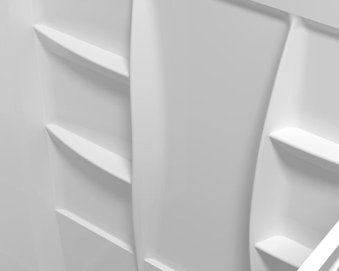 Elegant Lighting Sterling Shower Wall 60x32x72 in Glossy White Model: SW1016032GW
