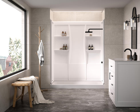 Elegant Lighting Sterling Shower Wall 60x32x72 in Glossy White Model: SW1016032GW