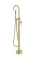 Elegant Lighting Steven Floor Mounted Roman Tub Faucet with Handshower in Brushed Gold Model: FAT-8001BGD