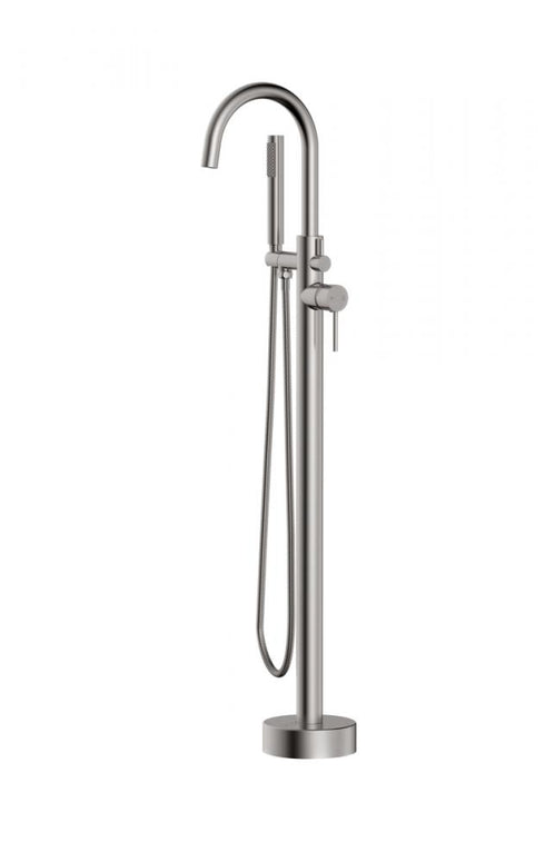 Elegant Lighting Steven Floor Mounted Roman Tub Faucet with Handshower in Brushed Gold Model: FAT-8001BGD