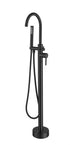 Elegant Lighting Steven Floor Mounted Roman Tub Faucet with Handshower in Brushed Gold Model: FAT-8001BGD