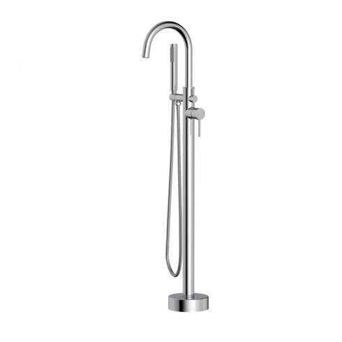 Elegant Lighting Steven Floor Mounted Roman Tub Faucet with Handshower in Brushed Gold Model: FAT-8001BGD