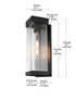 Elegant Lighting Swain 1 Light Wall sconce W6.5 Inch E8.5 Inch H16 Inch L1 in Black (1Box) Model: OD370W16BK