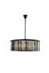 Elegant Lighting Sydney 10 light in Matte Black Chandelier Golden Teak (Smoky) Royal Cut Crystal Model: 1208G43MB-GT/RC