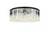 Elegant Lighting Sydney 10 light in Matte Black Flush Mount Golden Teak (Smoky) Royal Cut Crystal Model: 1208F43MB-GT/RC