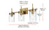 Elegant Lighting Taryin 24 inch Wall Sconce in Satin Gold in Satin Gold and Clear Finish Model: LD7319W24SG