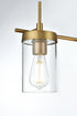 Elegant Lighting Taryin 32 inch Wall Sconce in Satin Gold in Satin Gold and Clear Finish Model: LD7319W32SG