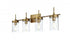 Elegant Lighting Taryin 32 inch Wall Sconce in Satin Gold in Satin Gold and Clear Finish Model: LD7319W32SG