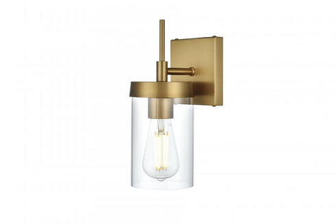 Elegant Lighting Taryin 4.5 inch Wall Sconce in Satin Gold in Satin Gold and Clear Finish Model: LD7319W5SG