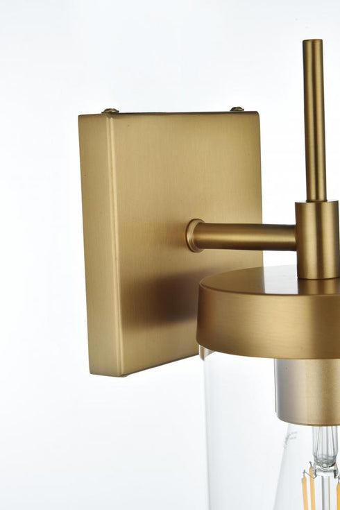 Elegant Lighting Taryin 4.5 inch Wall Sconce in Satin Gold in Satin Gold and Clear Finish Model: LD7319W5SG