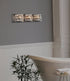 Elegant Lighting Tate 3 light bath sconce in black with clear crystals in Black and Clear Finish Model: LD7001W21BK