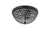 Elegant Lighting Taye 3 light Matte Black Flush Mount in Matte Black and Clear Finish Model: LD5012F13MB