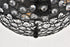 Elegant Lighting Taye 3 light Matte Black Flush Mount in Matte Black and Clear Finish Model: LD5012F13MB