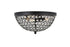 Elegant Lighting Taye 3 light Matte Black Flush Mount in Matte Black and Clear Finish Model: LD5012F13MB