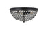 Elegant Lighting Taye 3 light Matte Black Flush Mount in Matte Black and Clear Finish Model: LD5012F13MB