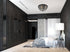 Elegant Lighting Taye 3 light Matte Black Flush Mount in Matte Black and Clear Finish Model: LD5012F13MB