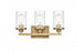 Elegant Lighting Thane 18 inch Wall Sconce in Satin Gold in Satin Gold and Clear Finish Model: LD7316W18SG