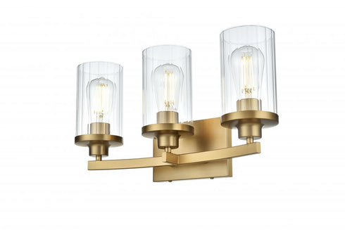 Elegant Lighting Thane 18 inch Wall Sconce in Satin Gold in Satin Gold and Clear Finish Model: LD7316W18SG