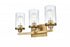 Elegant Lighting Thane 18 inch Wall Sconce in Satin Gold in Satin Gold and Clear Finish Model: LD7316W18SG