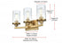 Elegant Lighting Thane 18 inch Wall Sconce in Satin Gold in Satin Gold and Clear Finish Model: LD7316W18SG
