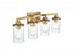 Elegant Lighting Thane 25 inch Wall Sconce in Satin Gold in Satin Gold and Clear Finish Model: LD7316W25SG