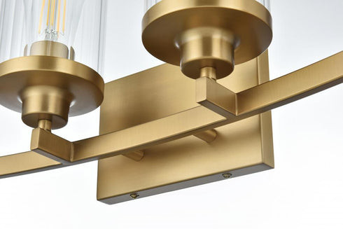 Elegant Lighting Thane 25 inch Wall Sconce in Satin Gold in Satin Gold and Clear Finish Model: LD7316W25SG