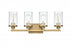 Elegant Lighting Thane 25 inch Wall Sconce in Satin Gold in Satin Gold and Clear Finish Model: LD7316W25SG