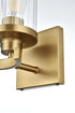 Elegant Lighting Thane 5 inch Wall Sconce in Satin Gold in Satin Gold and Clear Finish Model: LD7316W5SG