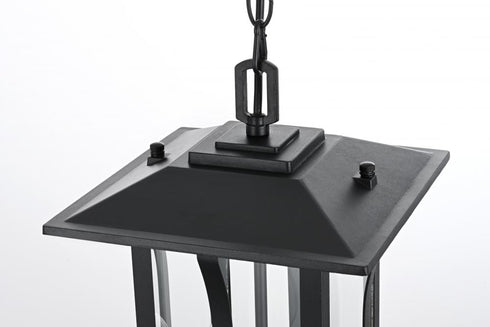 Elegant Lighting Thayer 7 inch Outdoor Pendant in Black Model: OD327H17BK