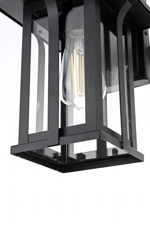 Elegant Lighting Thayer 7 inch Outdoor Pendant in Black Model: OD327W14BK