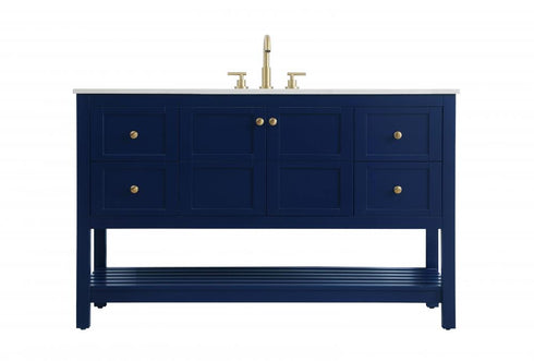 Elegant Lighting Theo 54 inch Single Bathroom Vanity in Black Model: VF16454BK