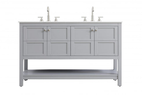 Elegant Lighting Theo 54 inch Single Bathroom Vanity in Black Model: VF16454BK