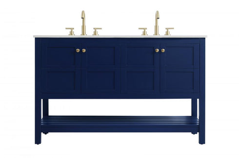 Elegant Lighting Theo 54 inch Single Bathroom Vanity in Black Model: VF16454BK
