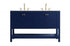 Elegant Lighting Theo 54 inch Single Bathroom Vanity in Black Model: VF16454BK