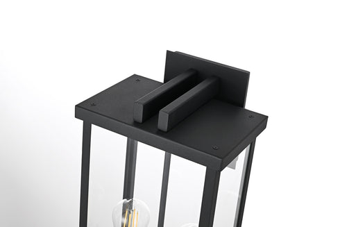 Elegant Lighting Theodore 2 Light Wall Sconce W9.4 Inch E7.8 Inch H20.5 Inch in Black Model: OD404W21BK