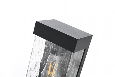 Elegant Lighting Thompson 7 inch Outdoor Pendant in Black Model: OD371W10BK