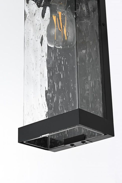Elegant Lighting Thompson 7 inch Outdoor Pendant in Black Model: OD371W16BK