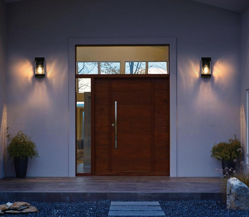 Elegant Lighting Thompson 7 inch Outdoor Pendant in Black Model: OD372W9BK