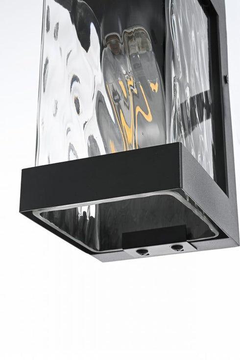 Elegant Lighting Thompson 7 inch Outdoor Pendant in Black Model: OD372W9BK