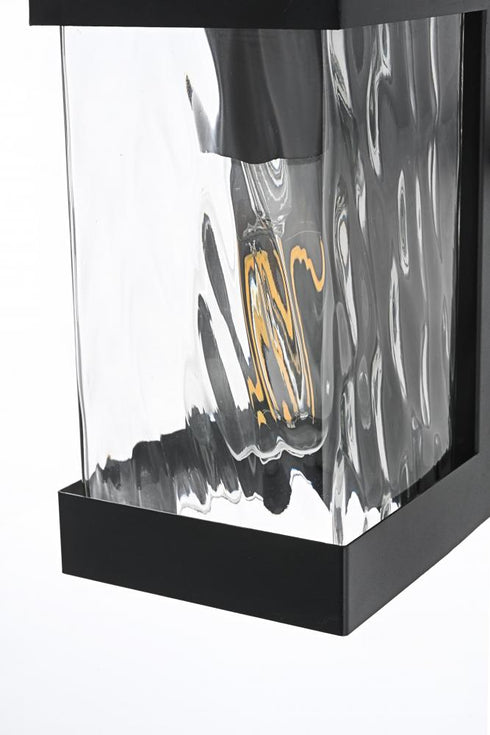 Elegant Lighting Thompson 7 inch Outdoor Pendant in Black Model: OD372W9BK