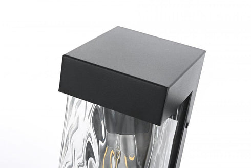 Elegant Lighting Thompson 7 inch Outdoor Pendant in Black Model: OD372W9BK