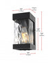 Elegant Lighting Thompson 7 inch Outdoor Pendant in Black Model: OD372W9BK