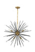 Elegant Lighting Timber 8 light in Brass and Black pendant Model: LD5038D30BK