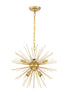 Elegant Lighting Timber 8 light in Brass pendant Model: LD5036D20BR