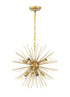 Elegant Lighting Timber 8 light in Brass pendant Model: LD5036D20BR