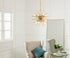 Elegant Lighting Timber 8 light in Brass pendant Model: LD5036D20BR