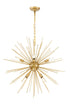 Elegant Lighting Timber 8 light in Brass pendant Model: LD5039D30BR