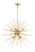 Elegant Lighting Timber 8 light in Brass pendant Model: LD5039D30BR