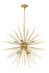 Elegant Lighting Timber 8 light in Brass pendant Model: LD5039D30BR