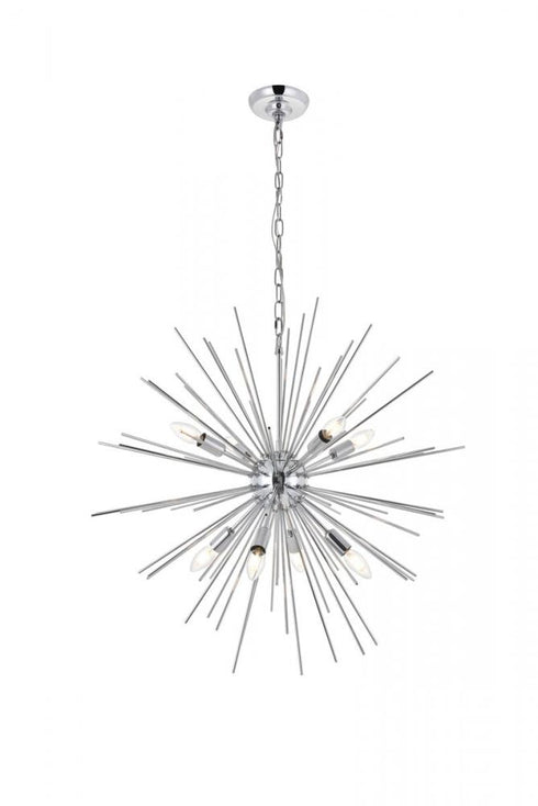 Elegant Lighting Timber 8 light in Chrome Pendant Model: LD5051D30C